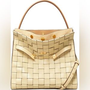 Lee Radziwill Woven Leather Double Bag